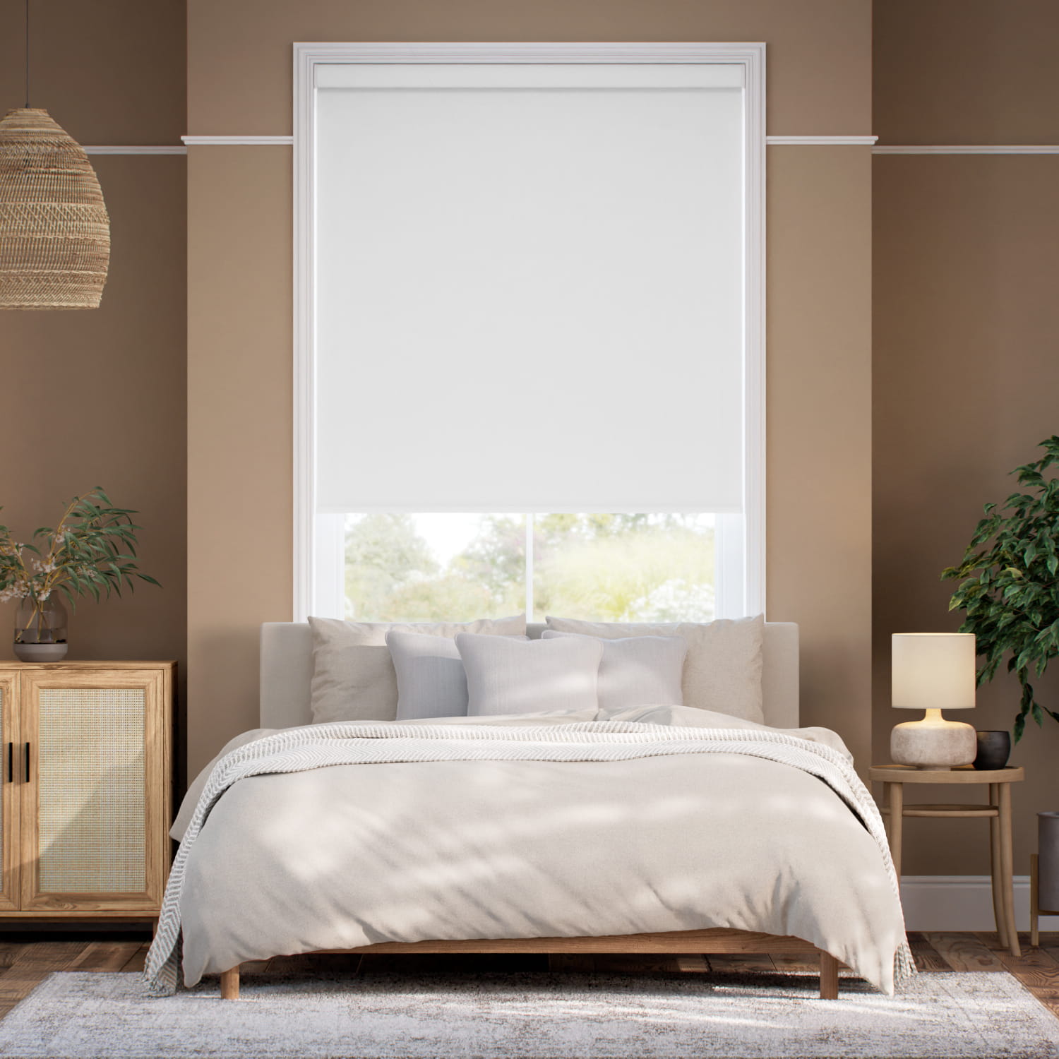 コードレス 遮光サーマル ホワイト ロールスクリーン