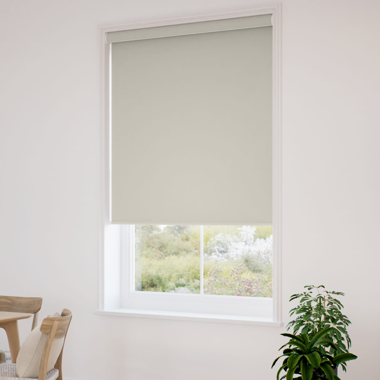 コードレス 遮光 グレージュ ロールスクリーン