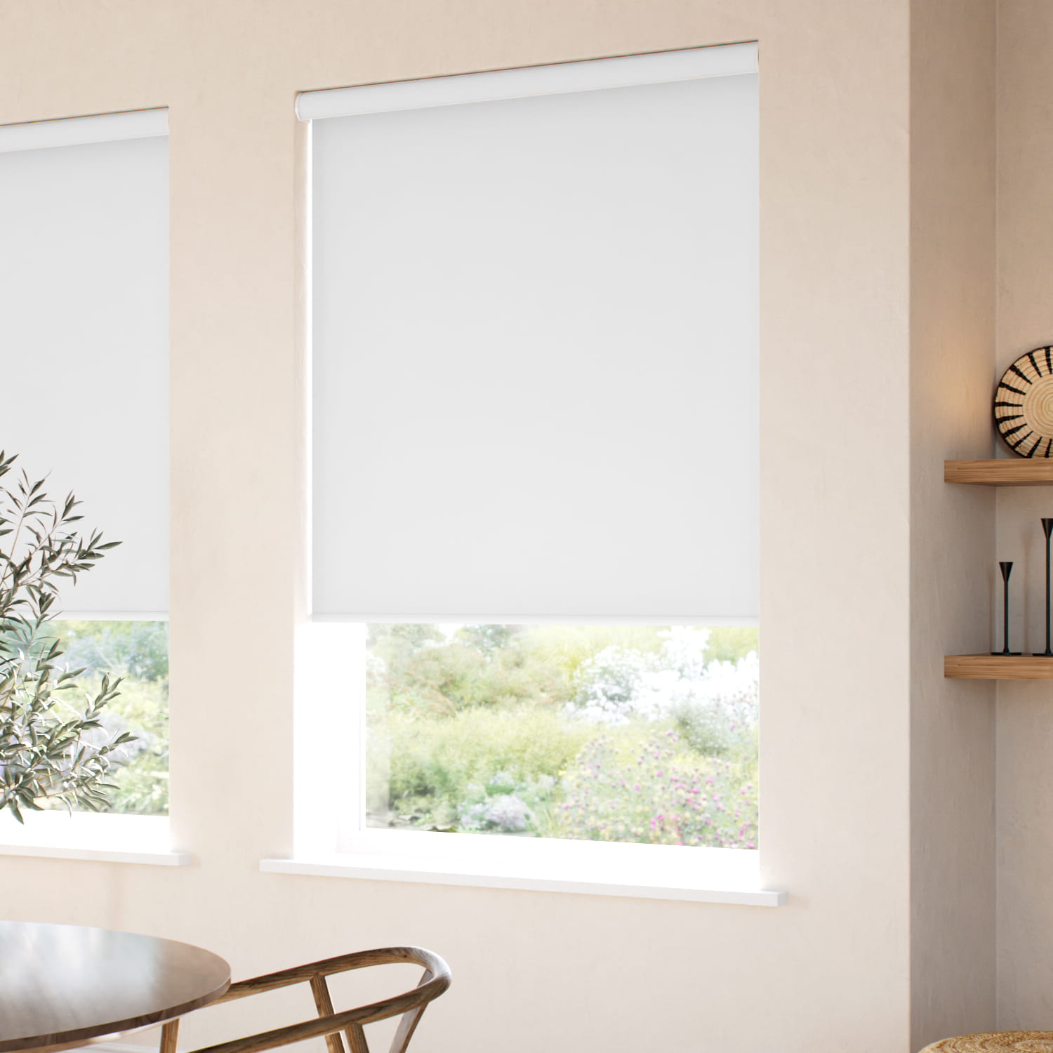 コードレス 遮光 スノーホワイト ロールスクリーン