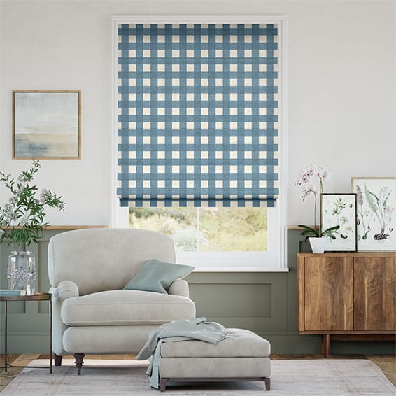 ハドソンギンガム　デニム ローマンシェード