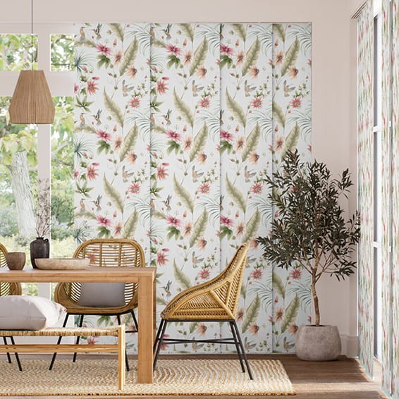 ハミングバード・ヴィンテージピンク パネルブラインド