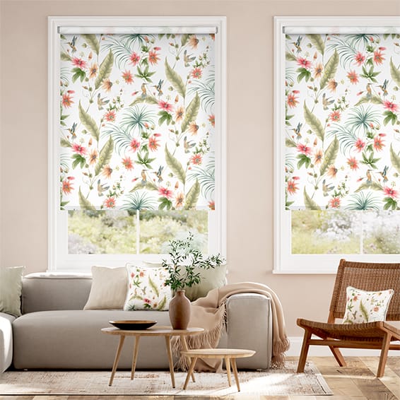 ハミングバード　ビンテージピンク ロールスクリーン