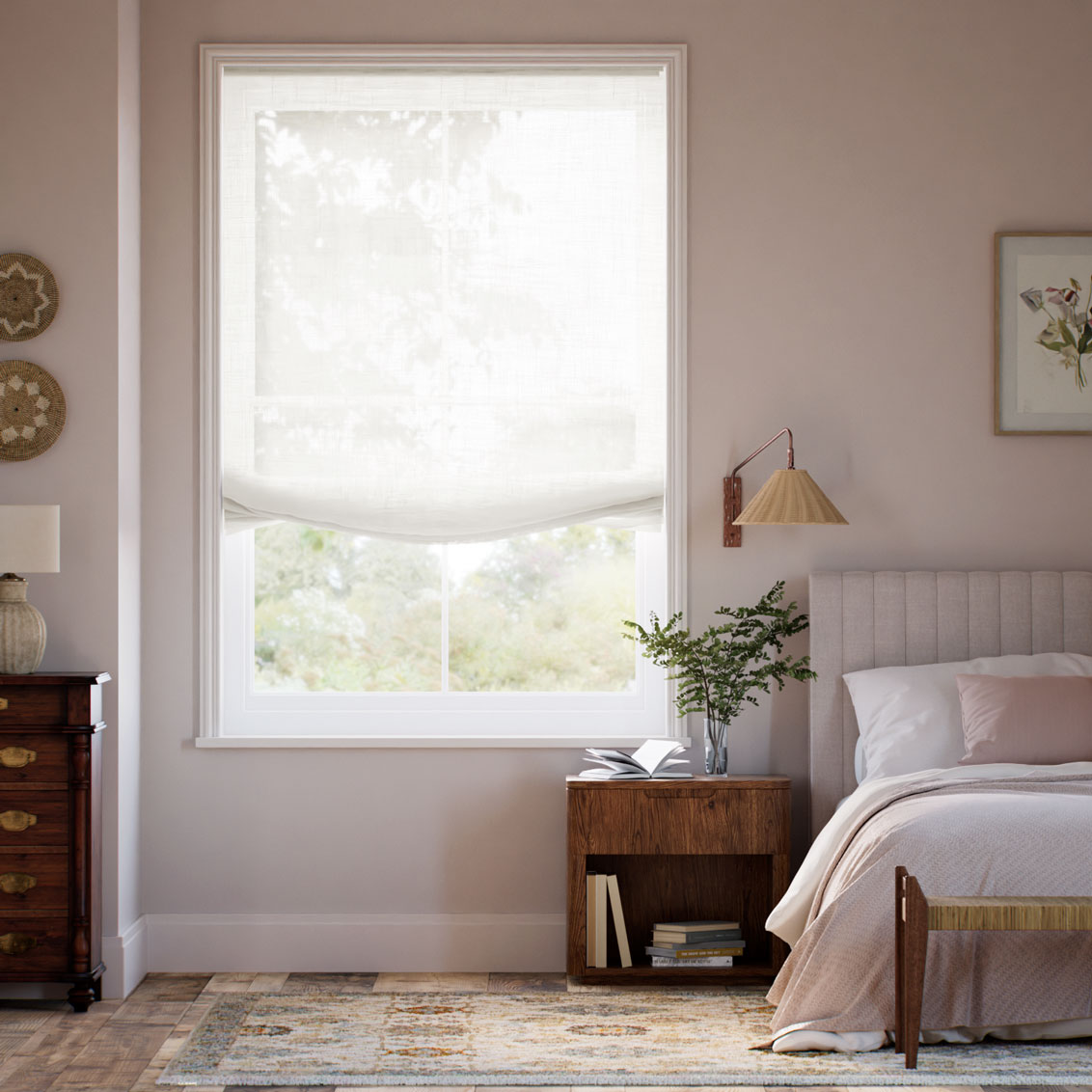 イオニアンボイル クラウドホワイト リラックス ローマンシェード