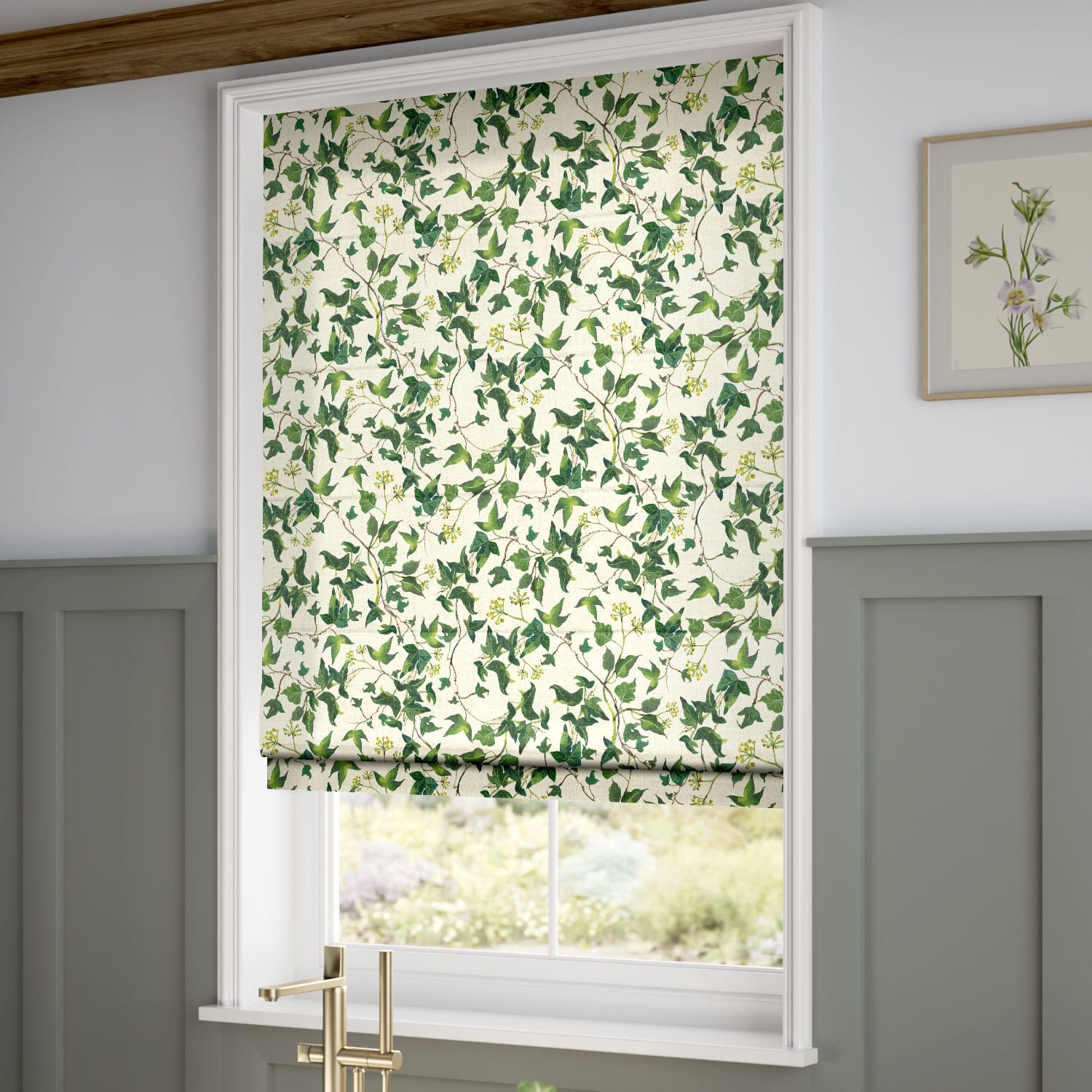 Lilycolor 淡い緑 カーテン(ローマンシェード) 楽天市場