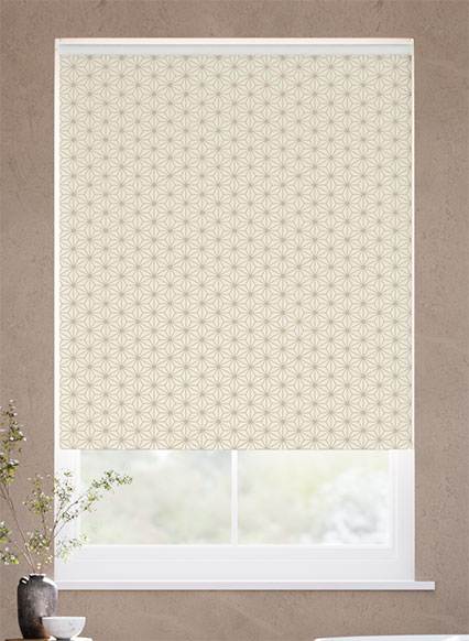 麻の葉 白茶 ロールスクリーン サムネイル写真