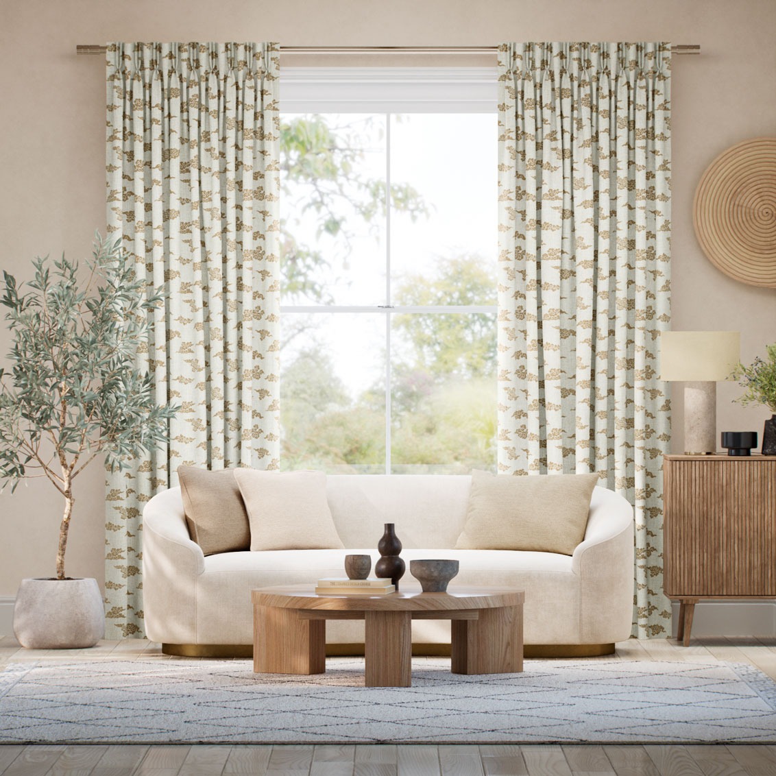 雲 栗 カーテン