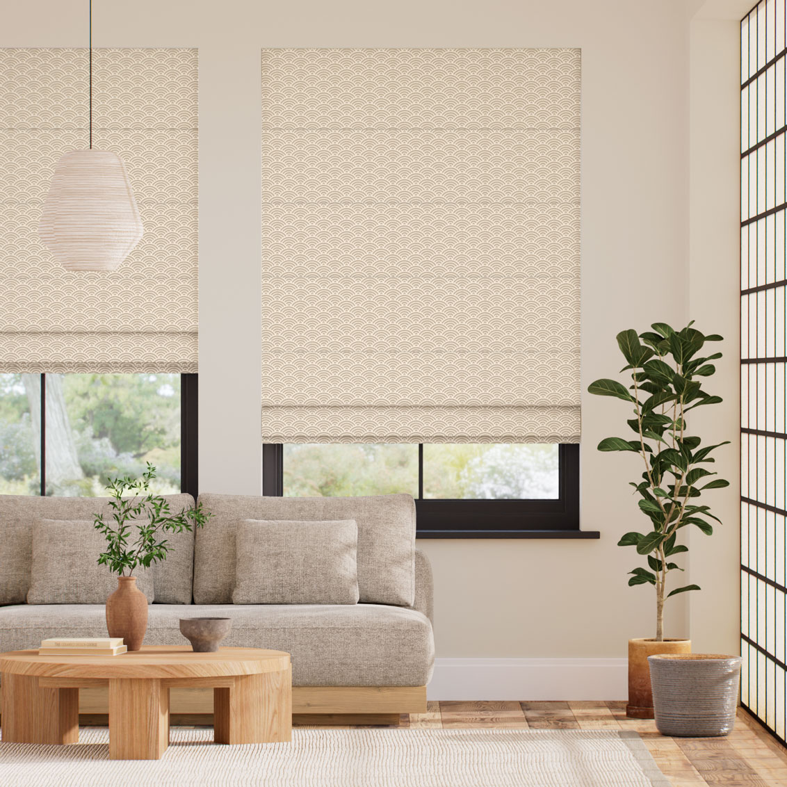 波 春 ローマンシェード