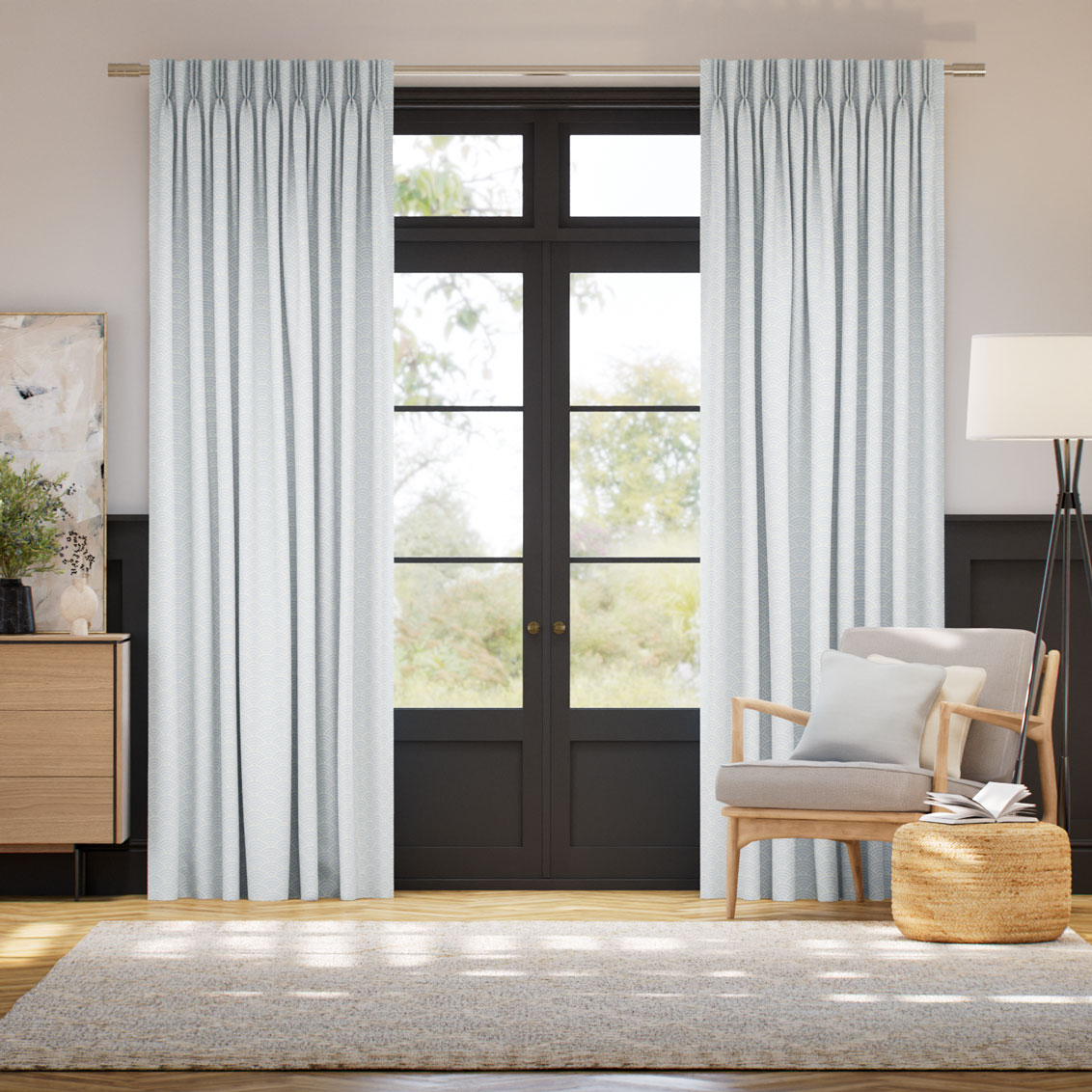 波 初夏 カーテン