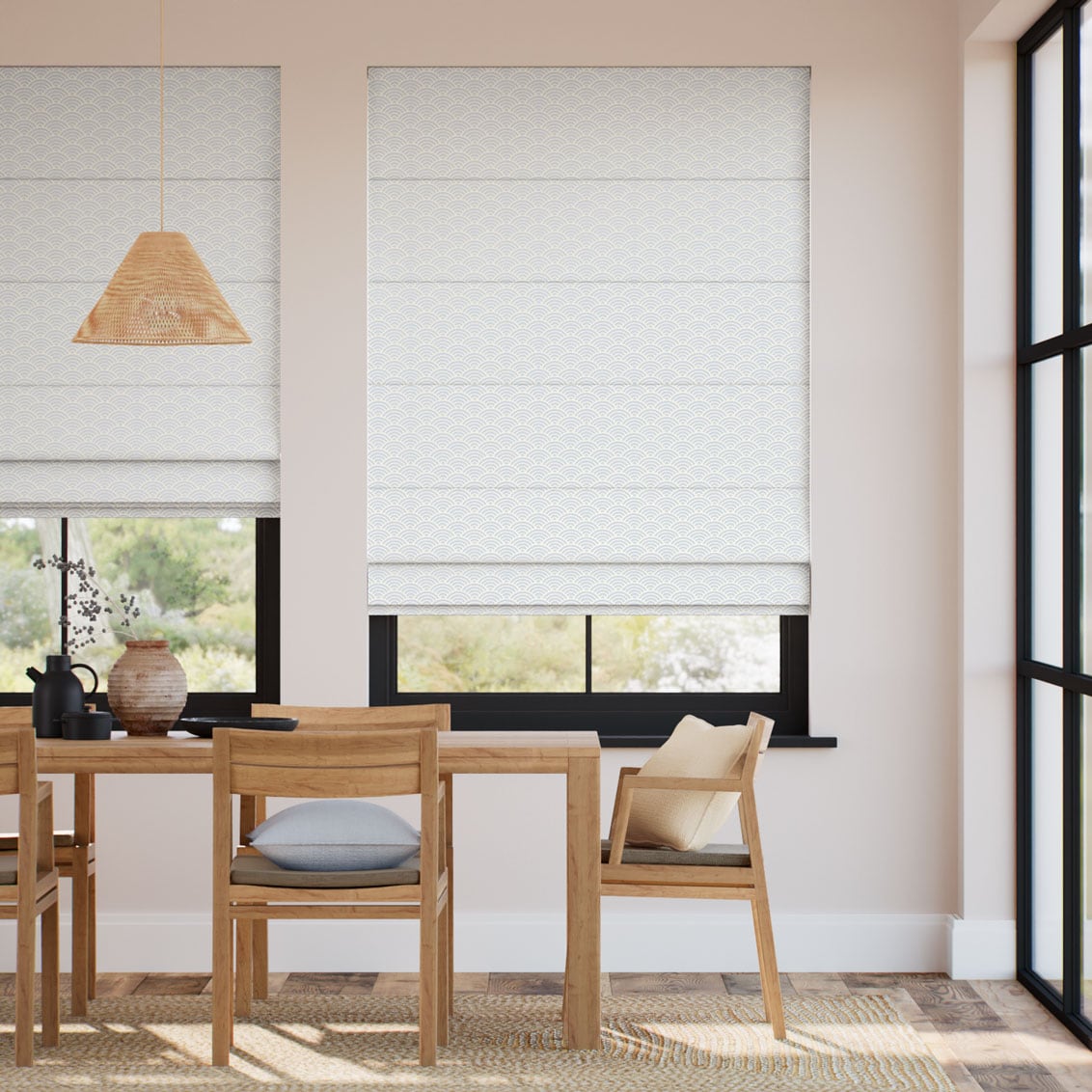 波 初夏 ローマンシェード