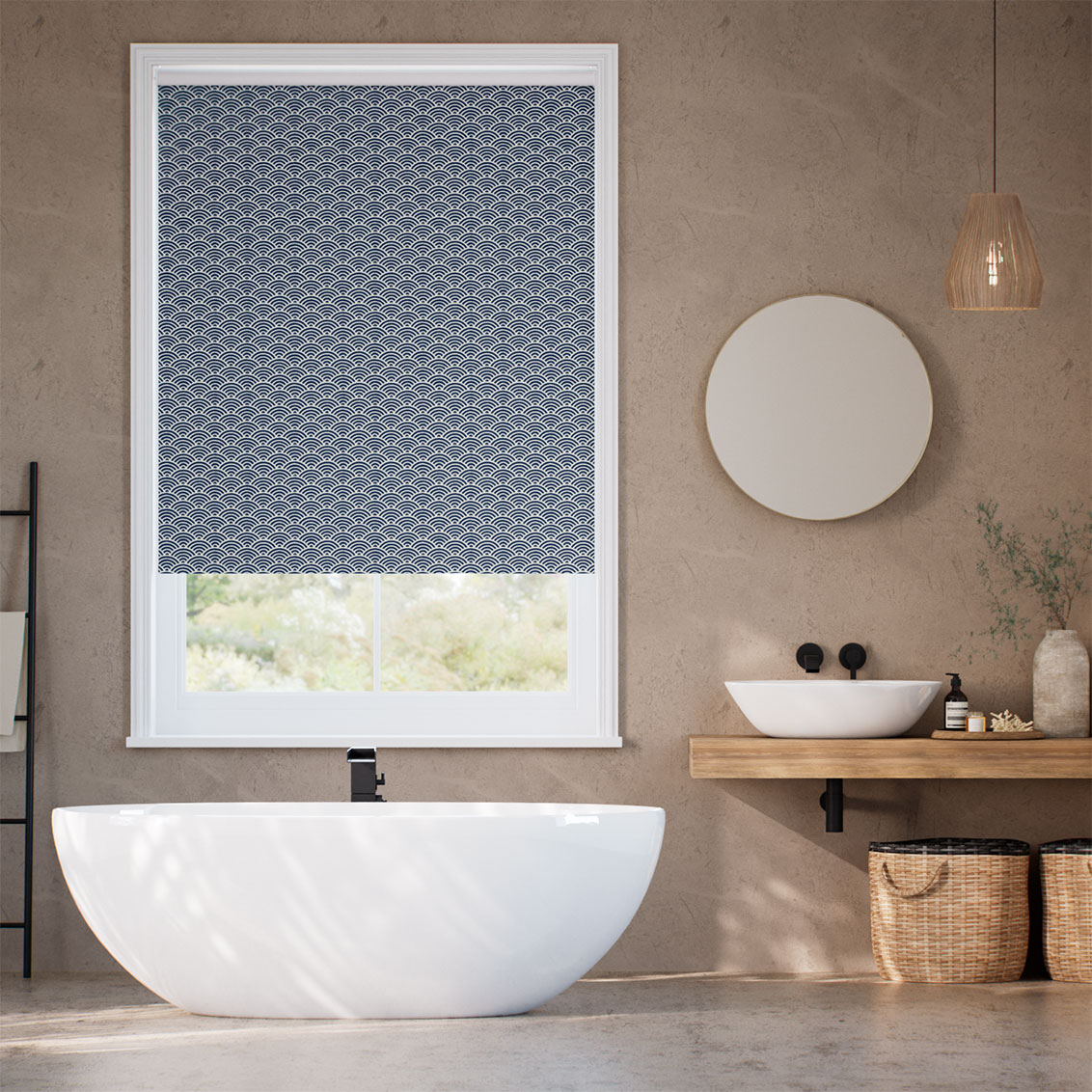 波 夜 ロールスクリーン