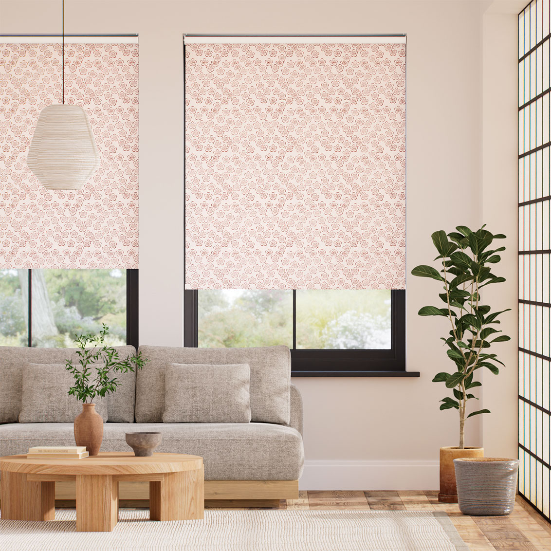 梅 紅 ロールスクリーン