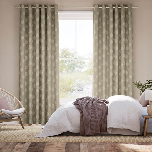 和蝶 亜麻 カーテン サムネイル写真