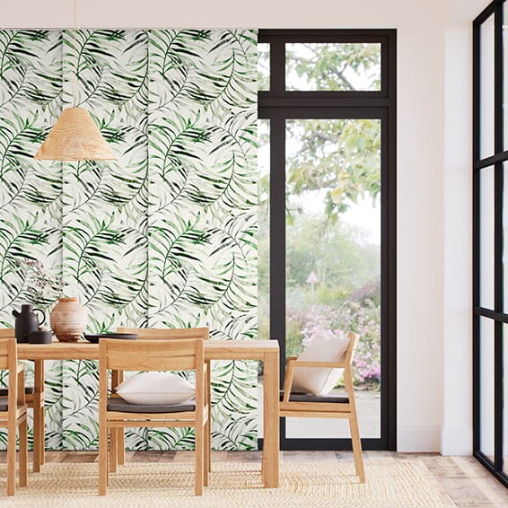 ケンチャ・リネン・リーフ パネルブラインド