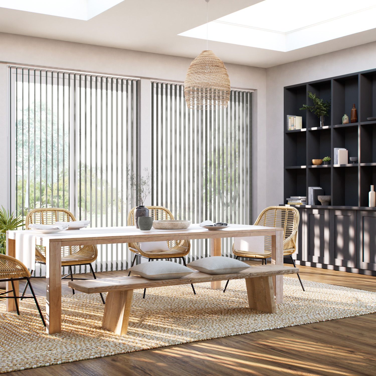 クラビ チャコール バーチカル ブラインド