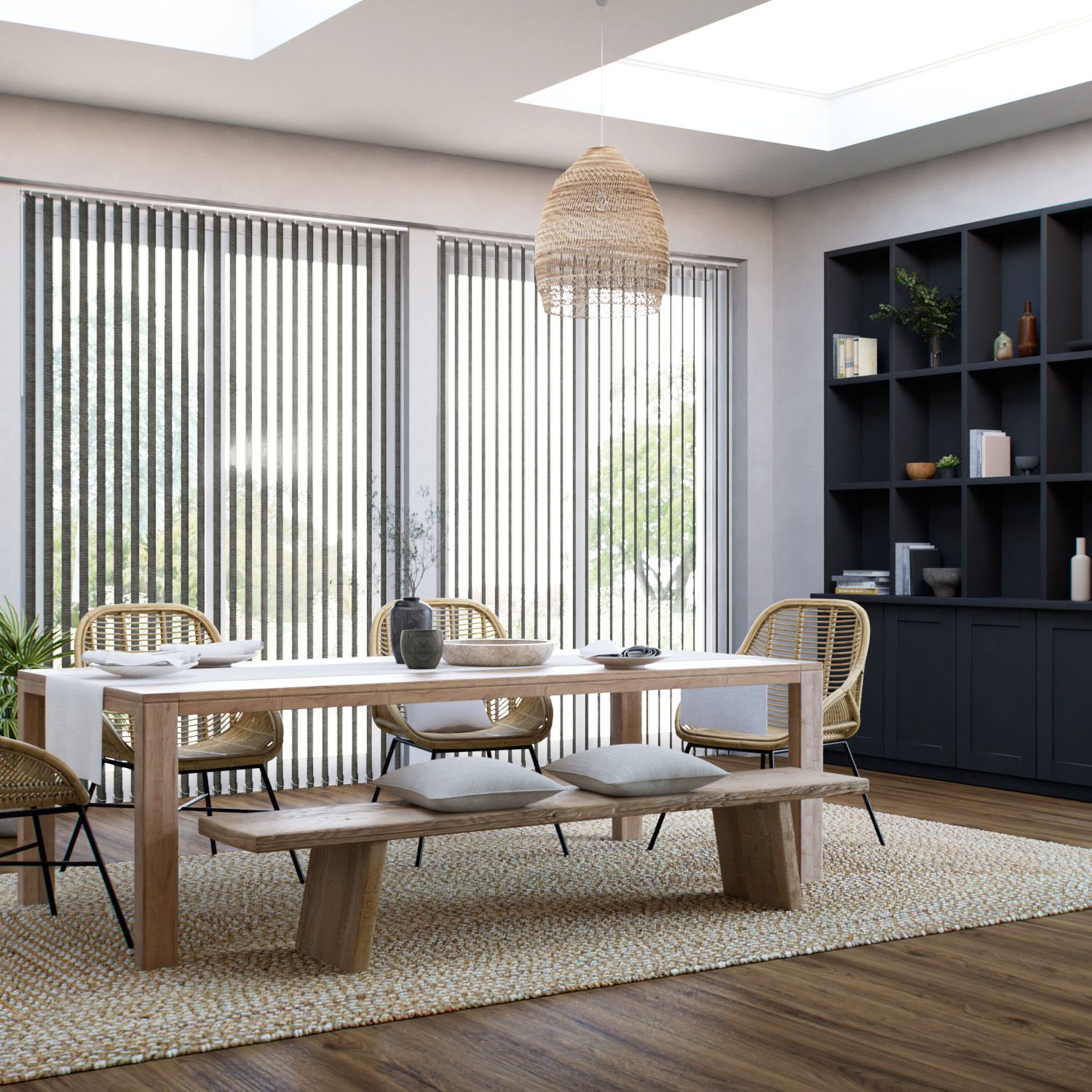 クラビ チャコール バーチカル ブラインド