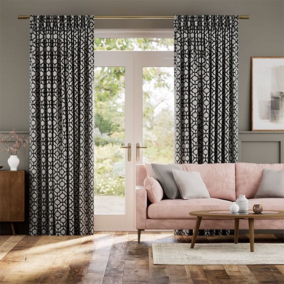 ラティス ブラック カーテン