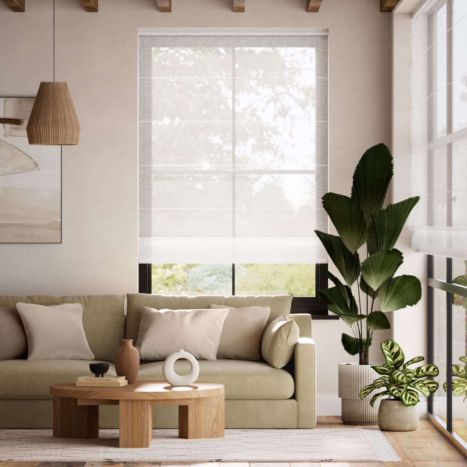 リアナボイル フロスト ローマンシェード