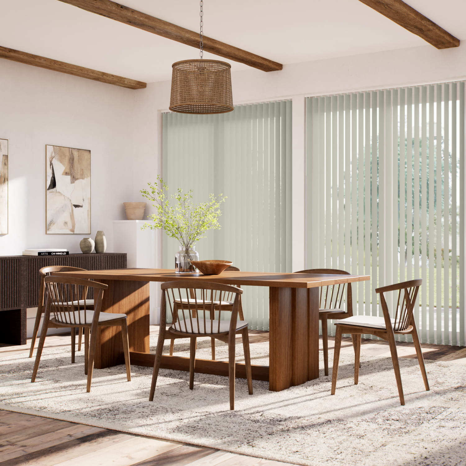 遮光リネン シャンパン バーチカルブラインド