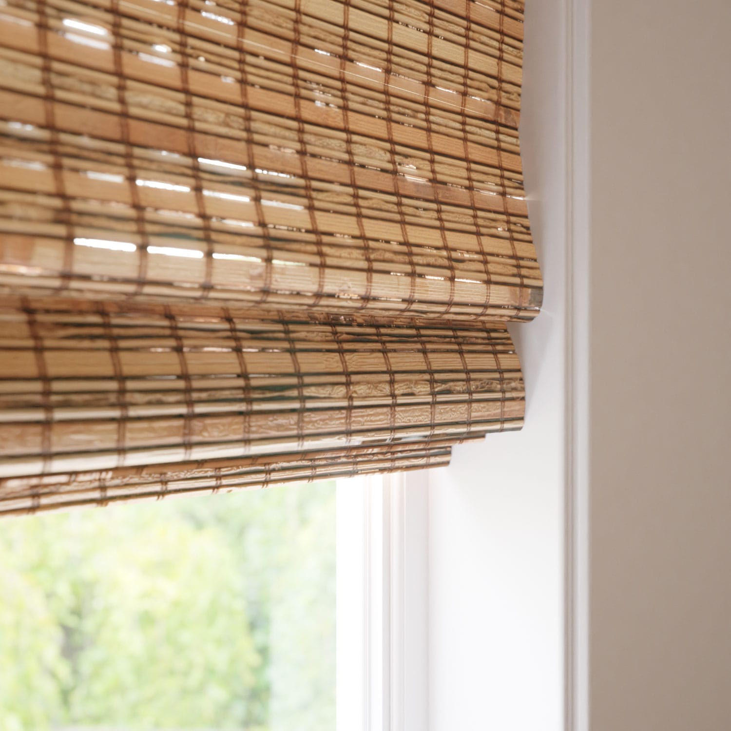 ロレト ウォールナット すだれ ローマンシェード