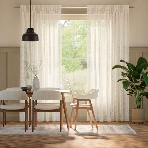 ルミエ　アリエル　クラシッククリーム　裏地なし カーテン サムネイル写真