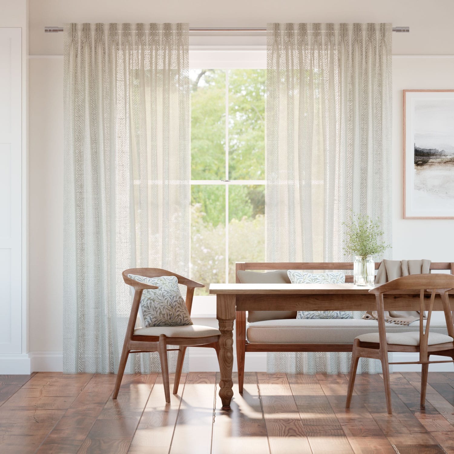 ルミエ　アリエル　ポートランドストーン　裏地なし カーテン