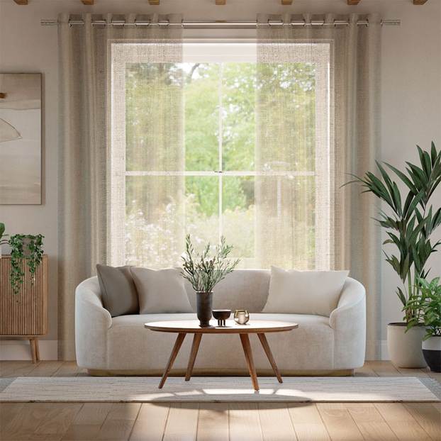 ルミエ　アリエル　ライ　裏地なし カーテン サムネイル写真