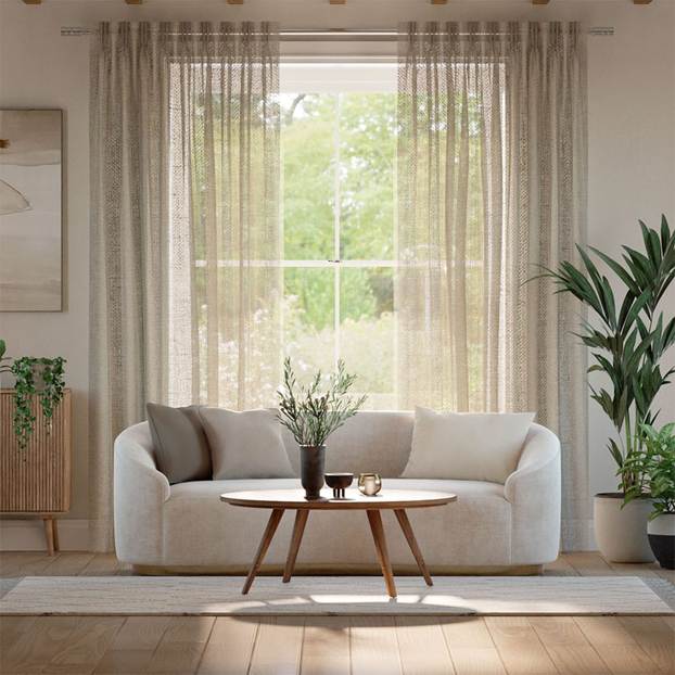 ルミエ　アリエル　ライ　裏地なし カーテン サムネイル写真