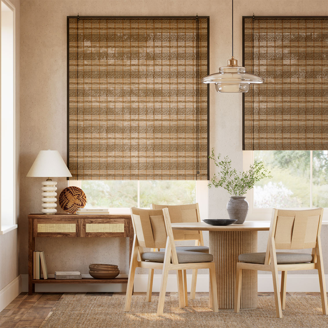 マリウス チェストナッツ＆エイコーン すだれ ロールアップスクリーン