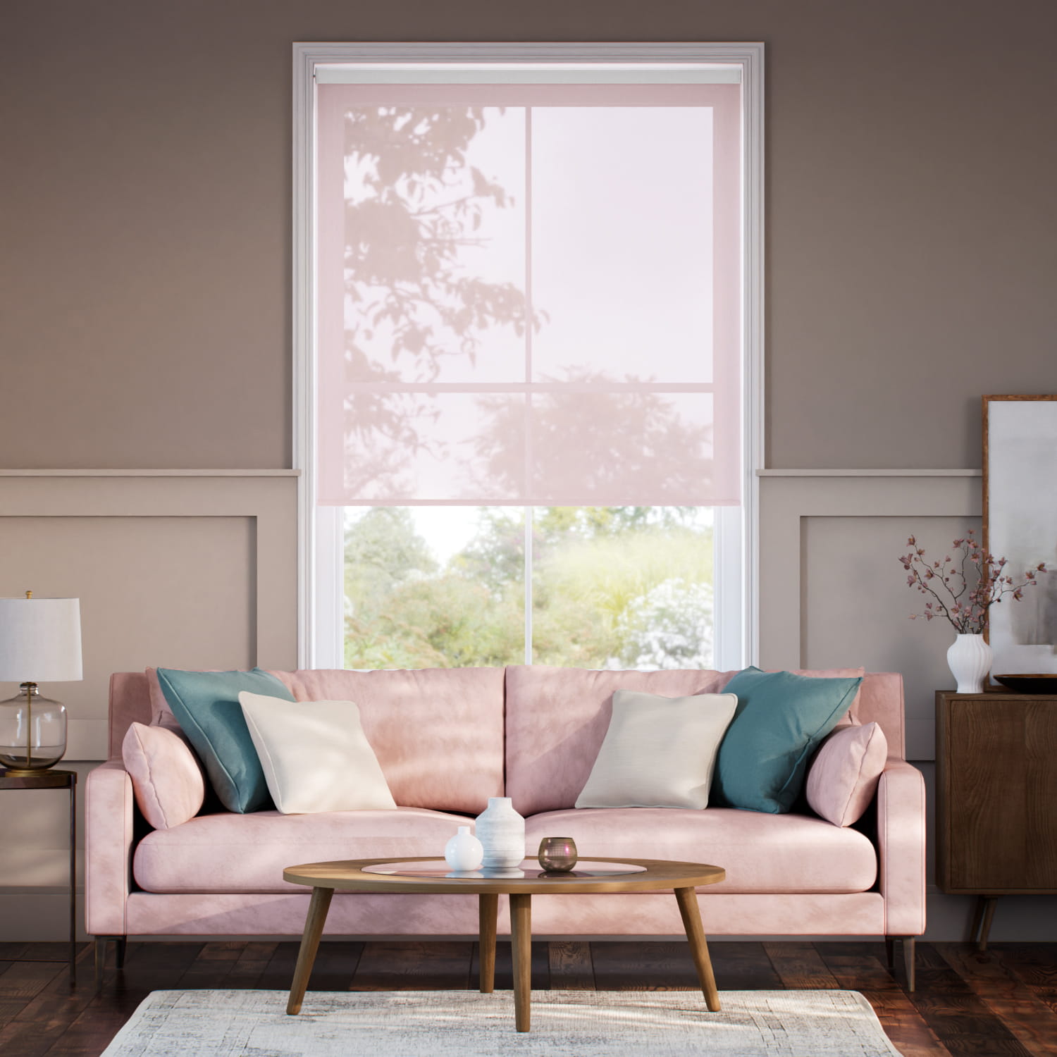 メロー ピンク ロールスクリーン