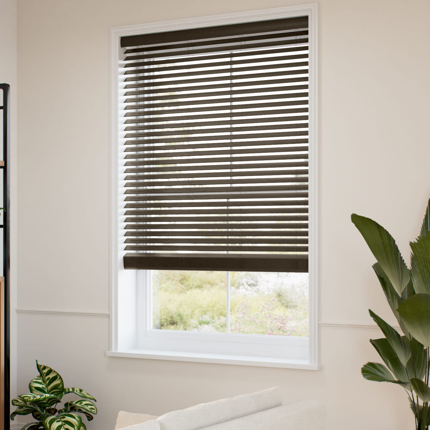 コードレス メトロポリタン ダークオーク ウッドブラインド