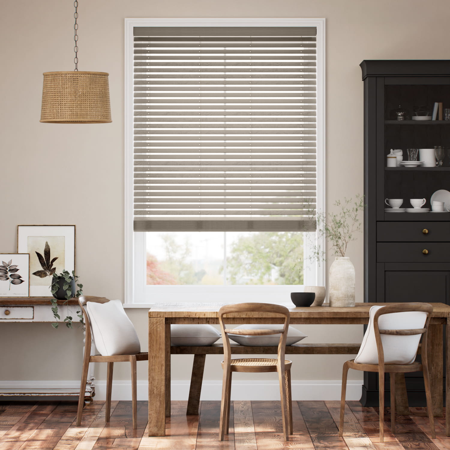 コードレス メトロポリタン スモークウィスパー ウッドブラインド