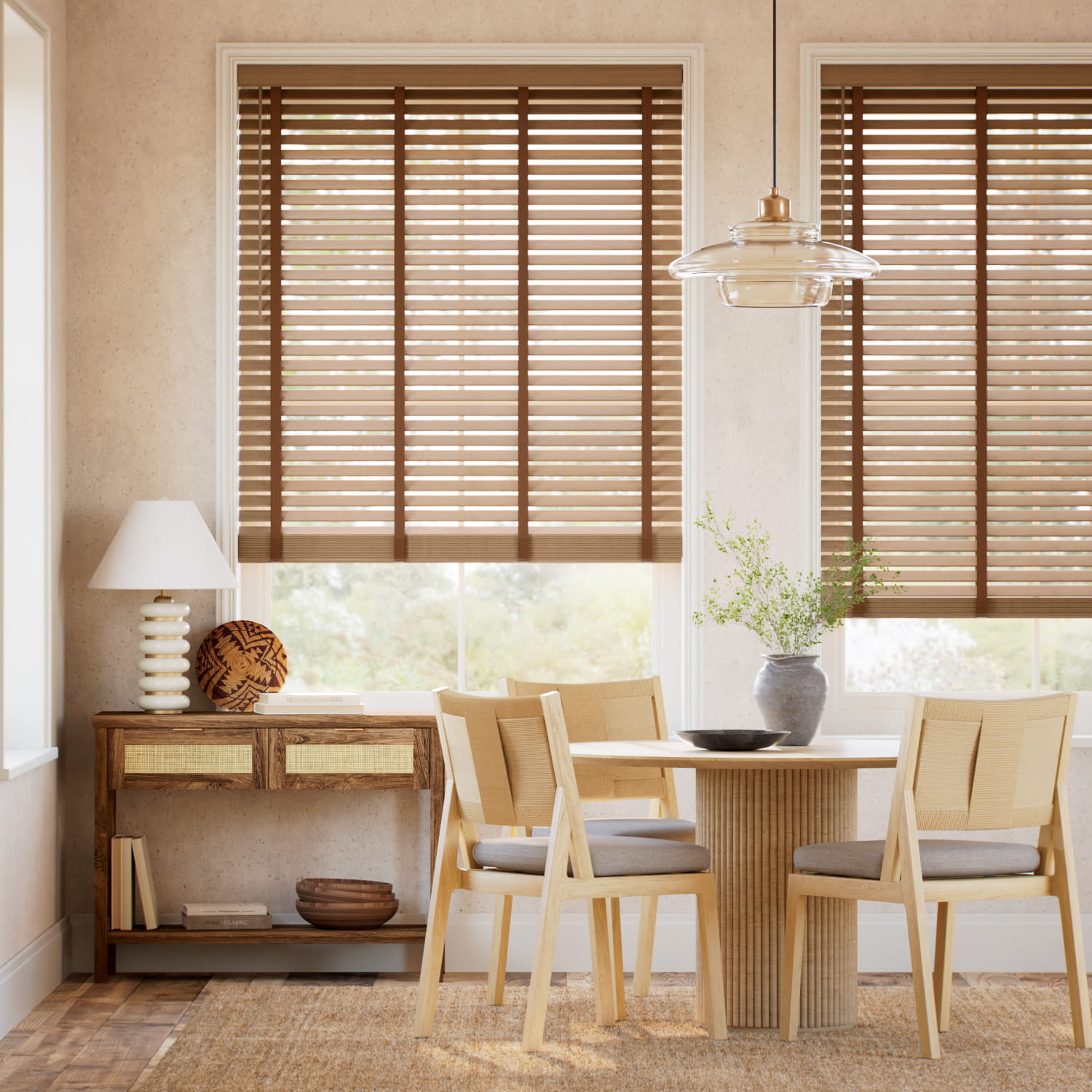 コードレス メトロポリタン モカ＆ヘーゼル ウッドブラインド