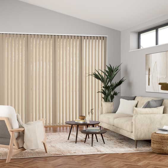 遮光ミコノス エクルベージュ バーチカルブラインド