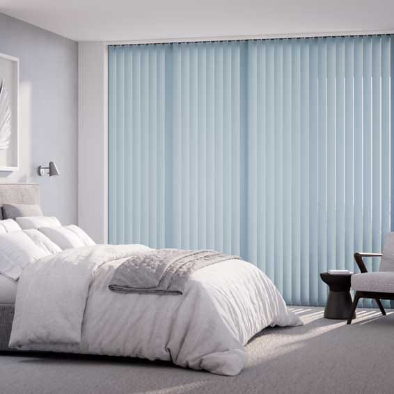 遮光ミコノス パステルブルー バーチカルブラインド