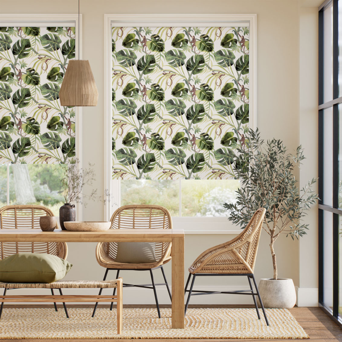 モンキービジネス リネン ロールスクリーン