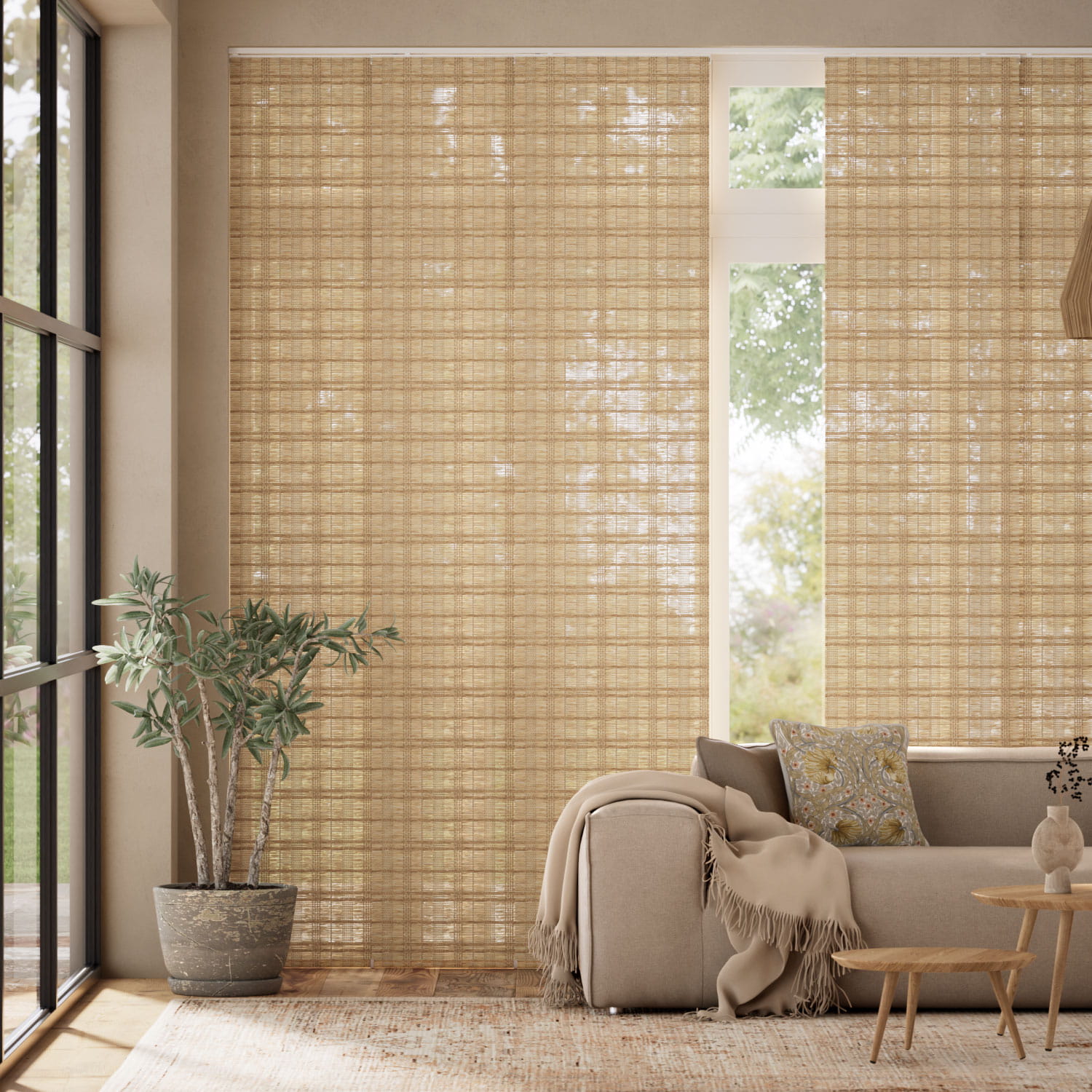 モレノ オーク すだれバーチカル・パネルブラインド