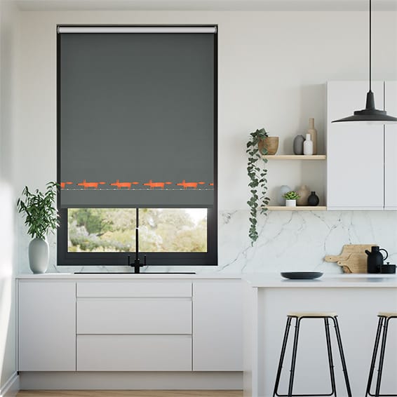 ミスターフォックス・ボーダー　チャコール ロールスクリーン