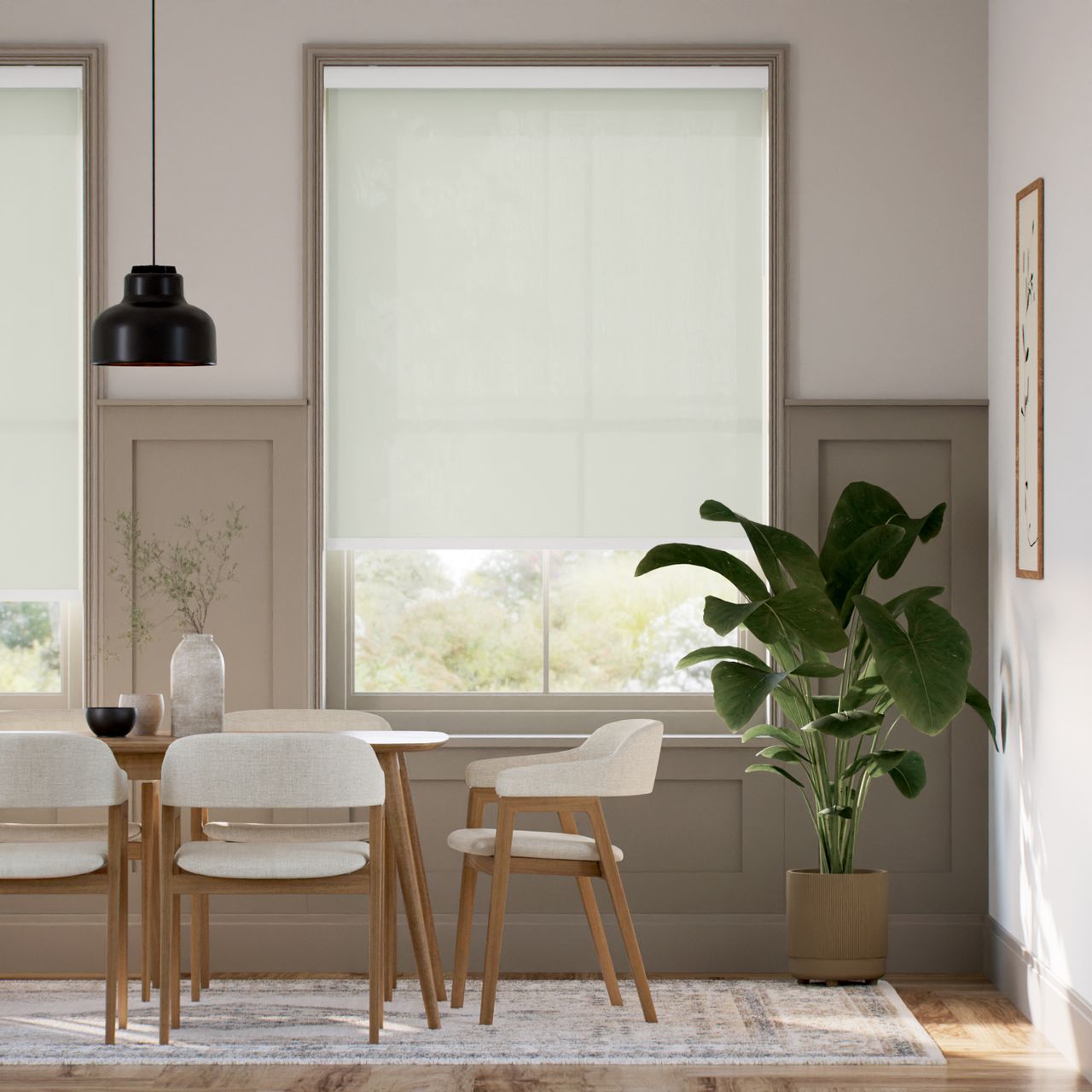 非遮光 ミント ロールスクリーン