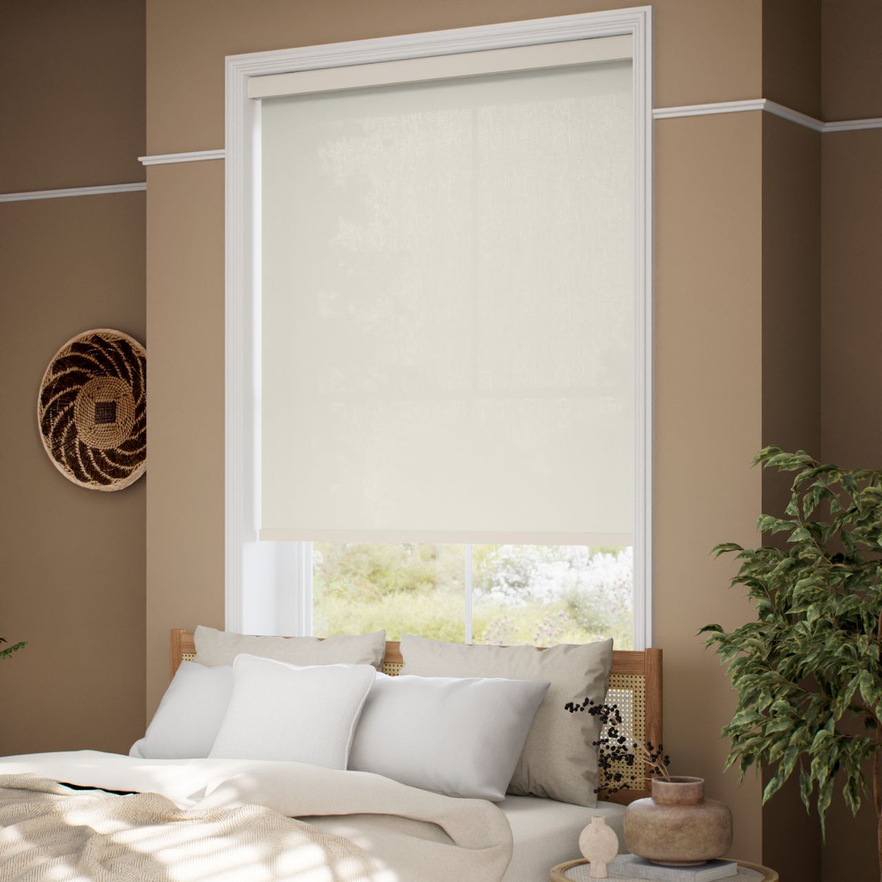 非遮光 アイボリー ロールスクリーン