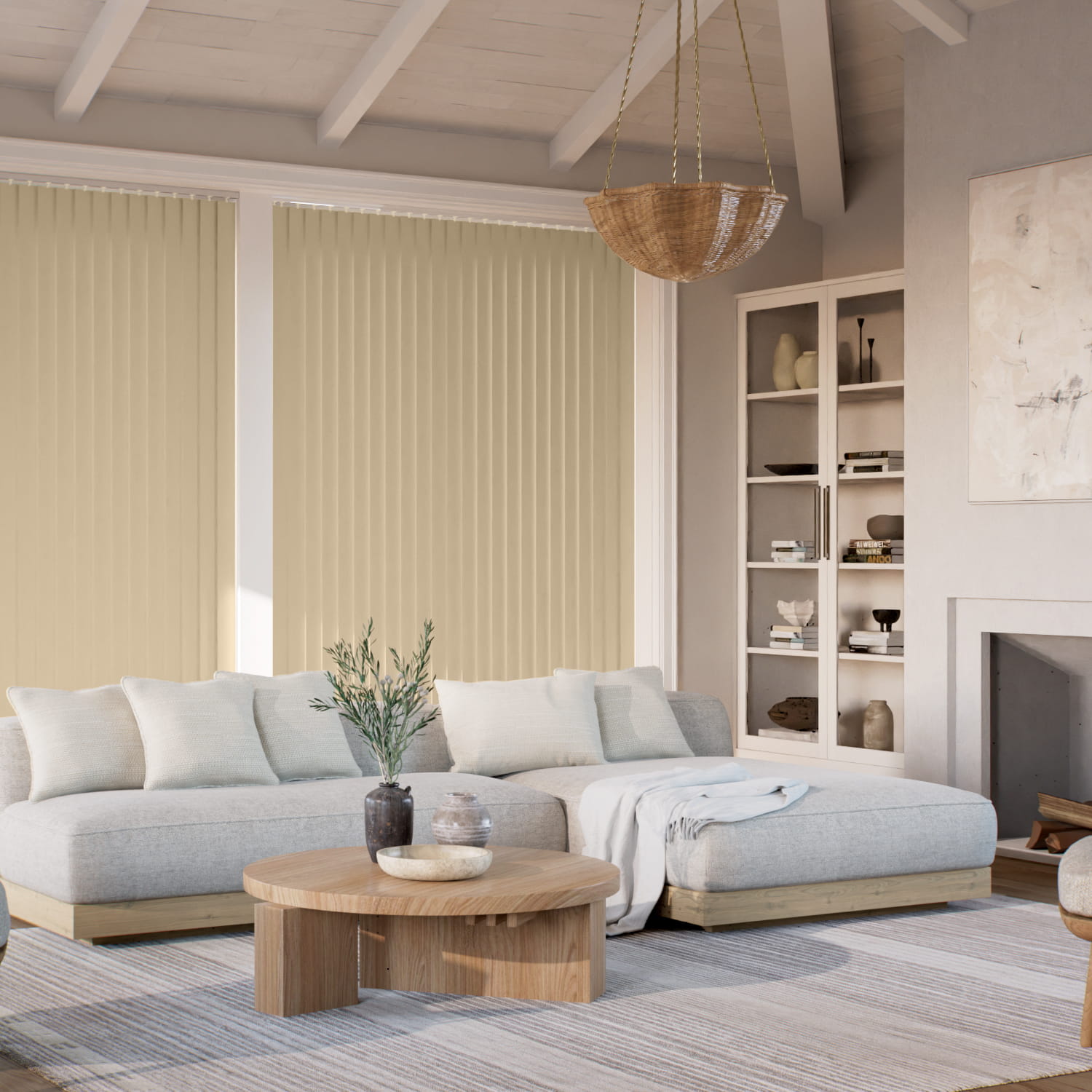 ペール オレンジ バーチカル ブラインド