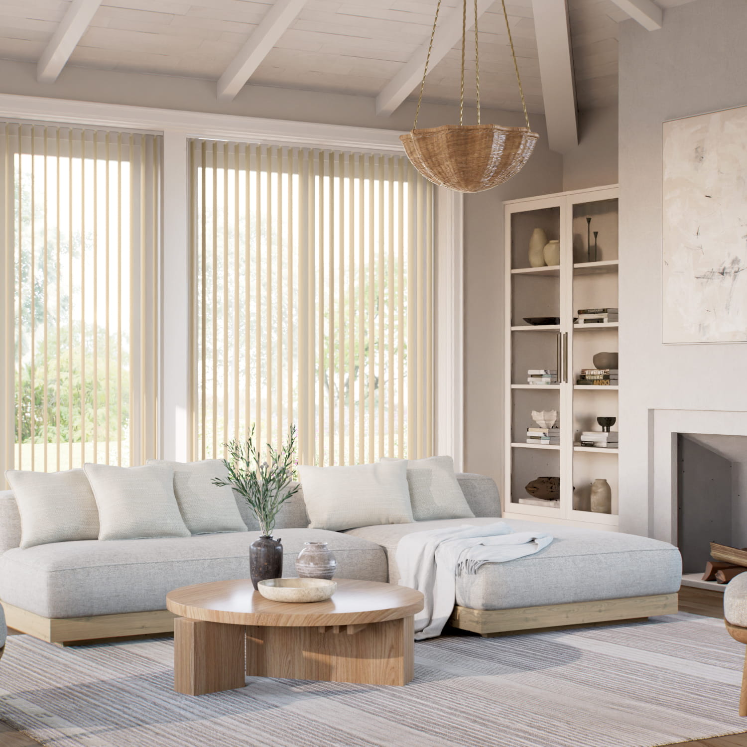 ペール オレンジ バーチカル ブラインド