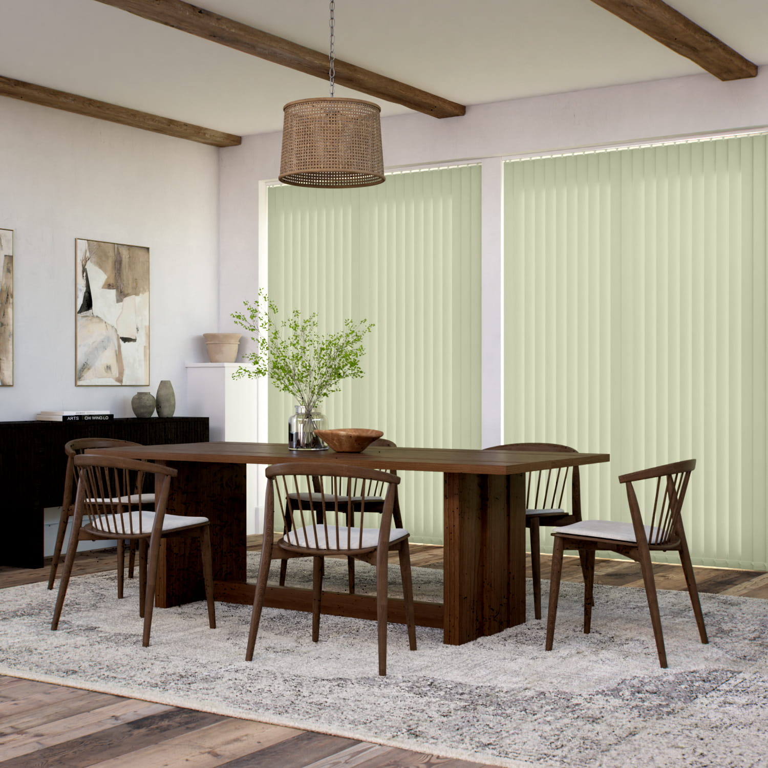 ペール グリーン バーチカル ブラインド