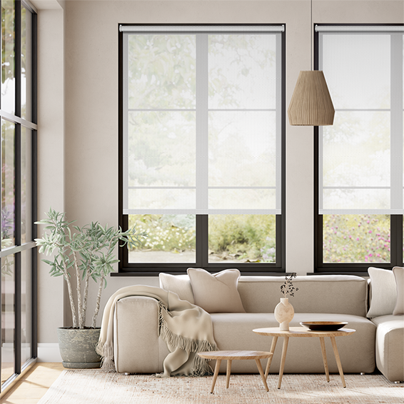 プルコード オキュラス　ホワイト ロールスクリーン