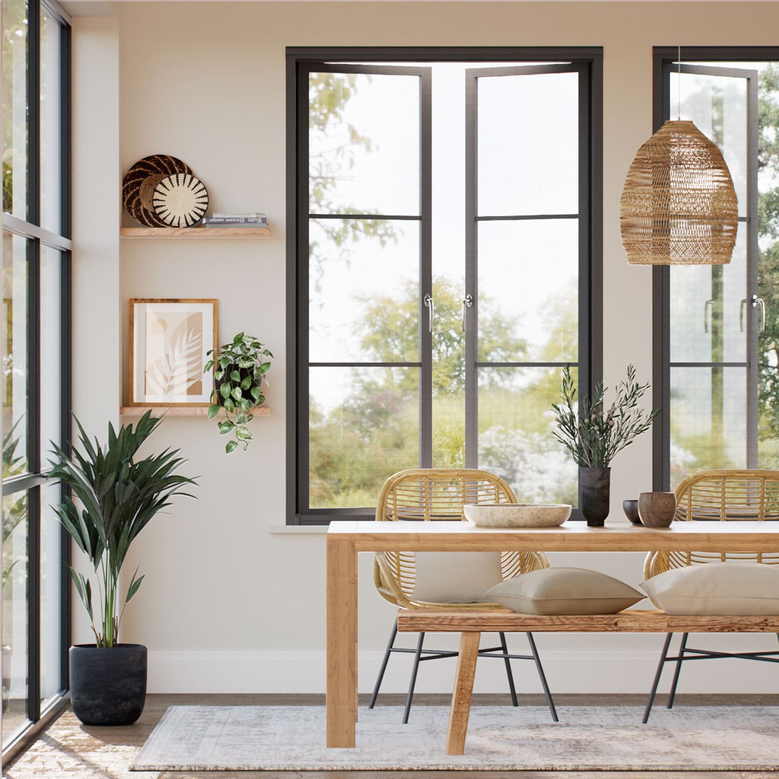 ブラック ロール網戸