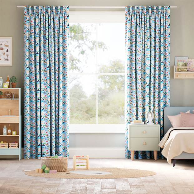 キューウィ２ コーンフラワー カーテン サムネイル写真