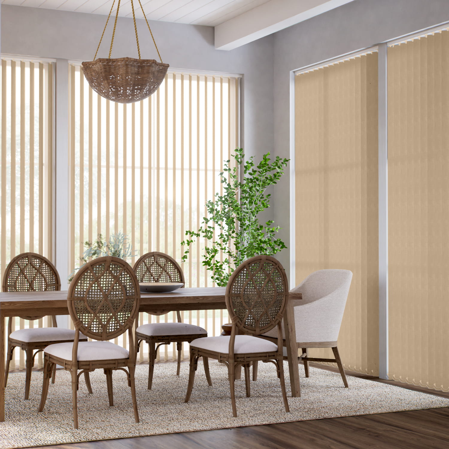 遮光ロドス ベージュ バーチカルブラインド