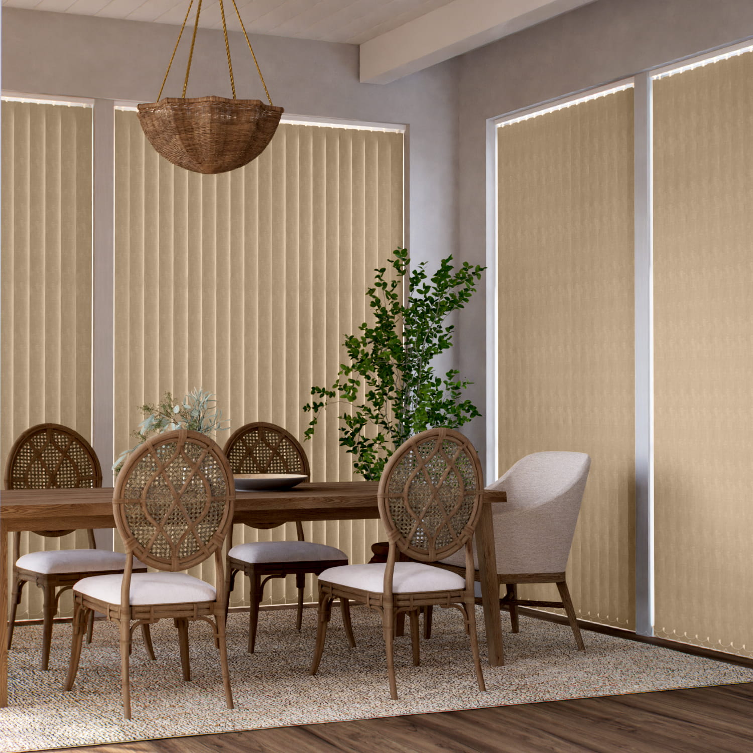 遮光ロドス ベージュ バーチカルブラインド