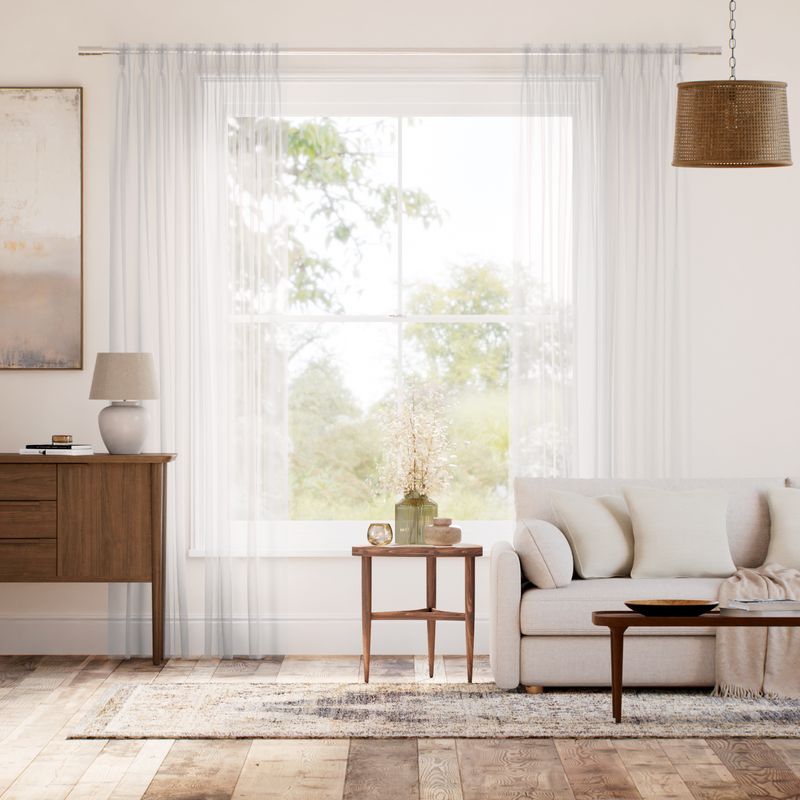 リミニ コットンホワイト カーテン