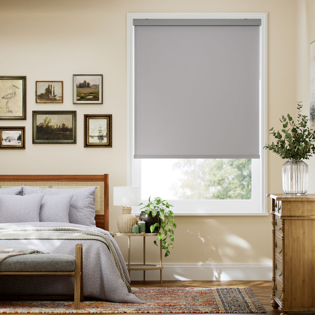 遮光 グレー ロールスクリーン