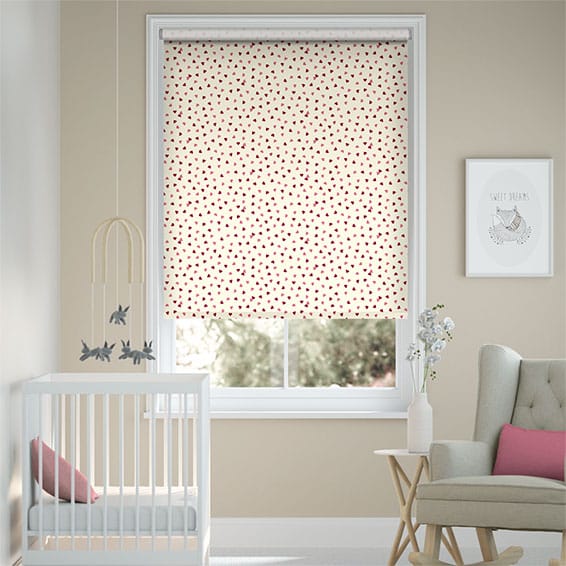 スキャターハート　ピンク ロールスクリーン